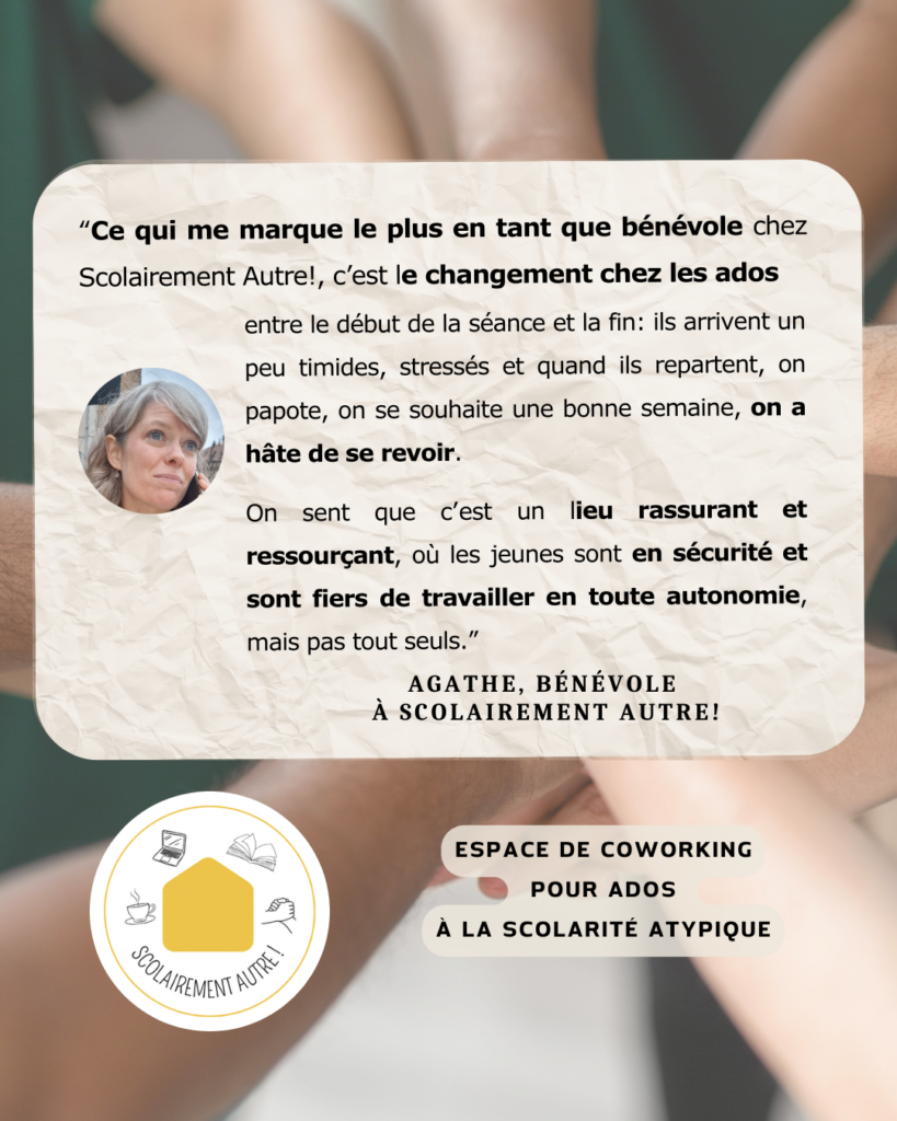Témoignage Agathe bénévole au coworking