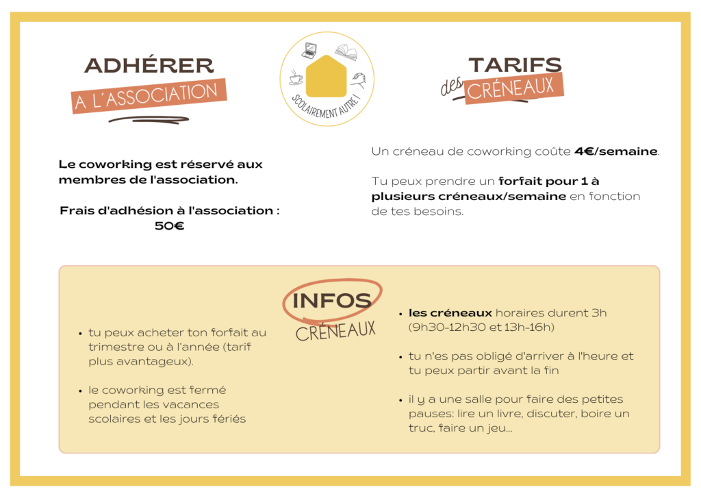 2026-2027 - Tarifs complets du coworking