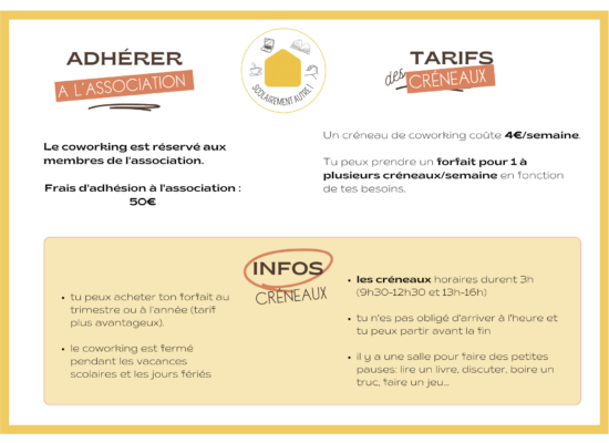 2026-2027 - Tarifs complets du coworking