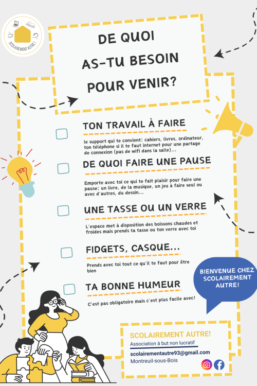 Check-list des choses à apporter avec toi